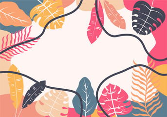Floral composition. Pattern made of leaves on a white background.