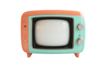 Vintage Retro Television in Soft Colors Perfect for Nostalgic Themes and Creative Projects Displaying Classic Home Entertainment from the Past