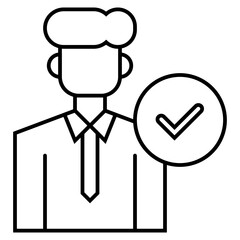 Attendee Male outline icon
