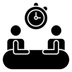 Meeting Duration Solid icon