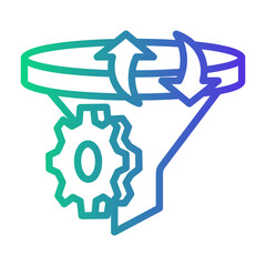 filter Line Gradient Icon