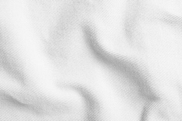 Texture of white fabric as background, top view
