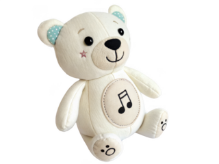 Soft baby music toy bear png plush baby toy bear png infant musical toy png toddler soft stuffed bear toy png colorful baby learning toy png transparent background image