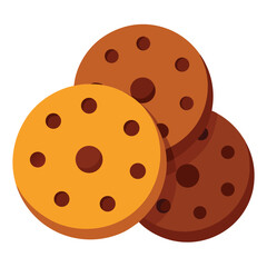 Fototapeta premium chocolate chip cookie vector icon
