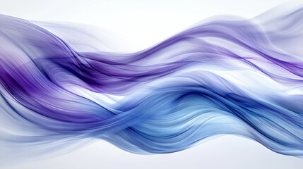 Fototapeta premium Fluid, ethereal ribbons of purple and blue.