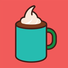 Hot Chocolate Mug Vector eps