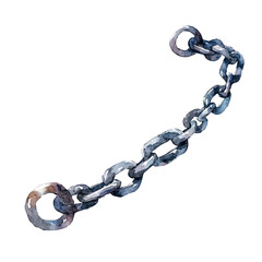 Waist Chain, watercolor painting vector, isolated on a white background.