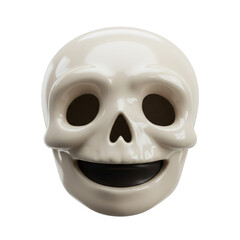 3D Render of Skull with Transparent Background Anatomy Halloween