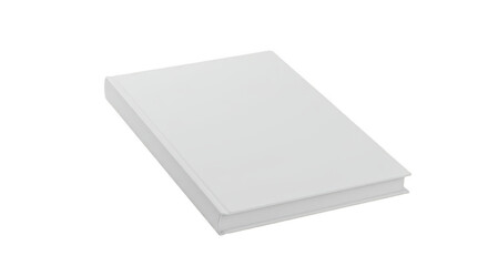 3D White Book Isolated Stacked on Clear Background Learning Concept