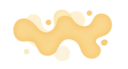 Abstract Fluid Blob Illustration with Yellow Organic Shapes Design