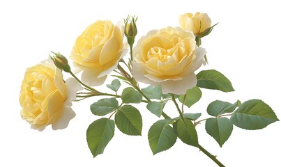bright yellow rose, generation AI 