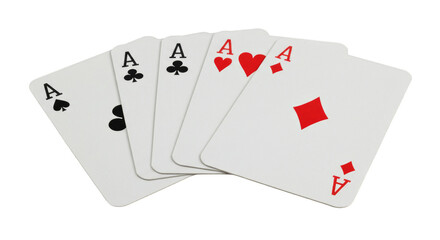 Obraz premium Ace Playing Cards Suits Full Hand Winning Illustration