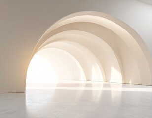 Fototapeta premium Modern Photography Studio Background with Organic Architectural Shapes.
