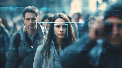 Advanced Facial Recognition System Analyzing Anonymous Individuals in a Crowded Urban Environment