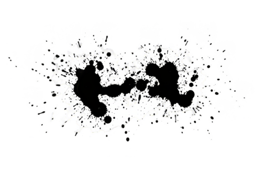 Abstract White Blot Illustration Paint Splatter Smudge Graphic Design