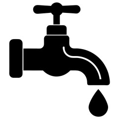 faucet with a drop of water