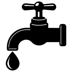 faucet with a drop of water