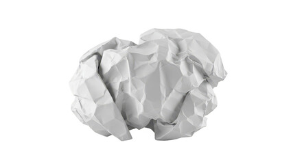 Fototapeta premium Crumpled White Paper Ball Isolated Texture Clean Background Image