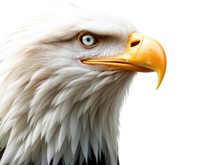 Fototapeta premium Detailed Bald Eagle Facial Portrait, Perfect for Graphic Design Projects