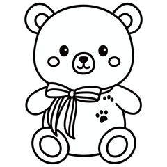 Silhouette image of a doll on a white background