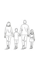 Family Silhouette People Togetherness Isolated Transparent Background