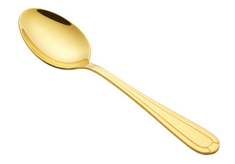 Illustration Golden Spoon Utensil Kitchen Cutlery Metal Tableware Object