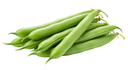 Heap of Fresh Green String Beans Healthy Eating on Transparency