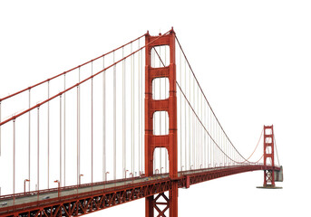 Golden Gate Bridge Over Black Background Architecture California