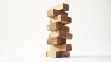 Jenga game topples in dramatic moment at home fun activity playful atmosphere captured perspective