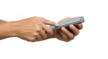 Hand Using Cellphone Portable Electronic Device Technology PNG