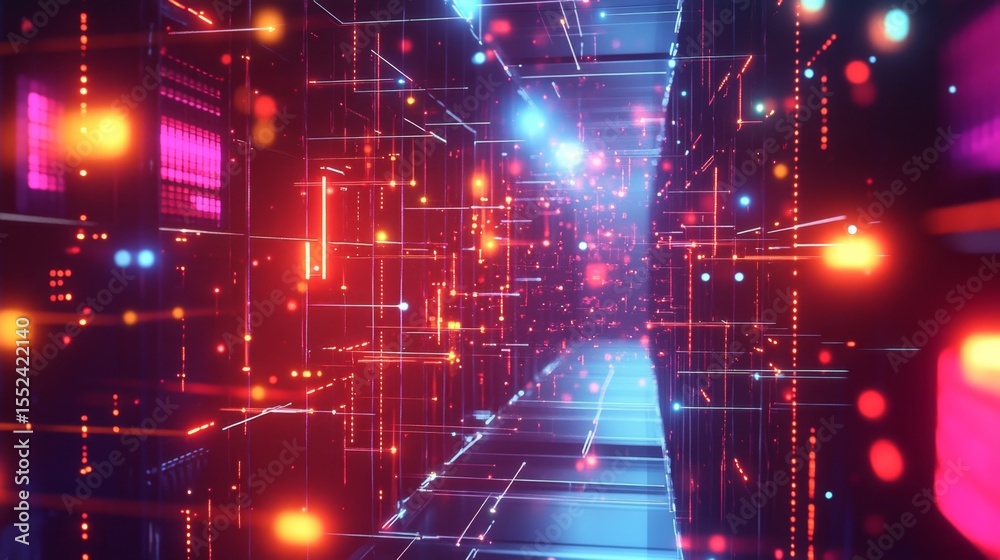 Poster enhanced connectivity through illuminating data visualization in digital server networks