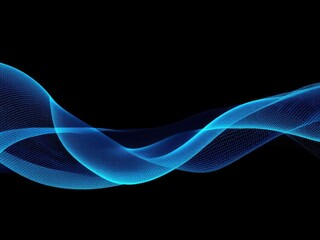 Dynamic Blue Wave Grid Design with Empty Space for Branding