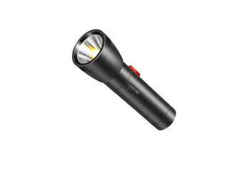 Illustration Of Black Portable Light Source Equipment Isolated on Transparent