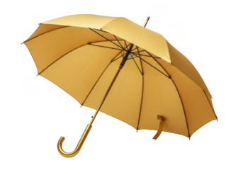 Illustration of Beige Umbrella with Transparent Background Isolated Object