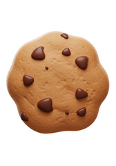 Illustration of Delicious Chocolate Chip Cookie Sweet Snack on Transparent