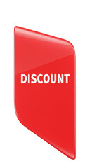 Obraz premium Illustration of Discount Ribbon Red Isolated on Transparent Background