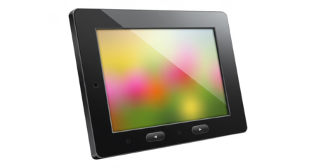 Illustration of Black Tablet Device Digital Screen Technology Portable