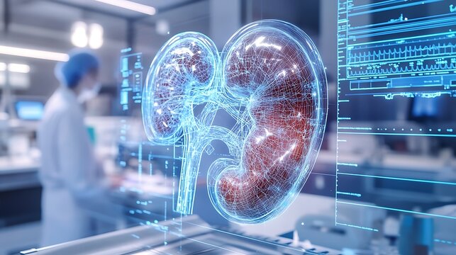Research team analyzing artificial human lungs in a modern science laboratory