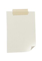 Illustration of Paper Note with Adhesive Tape Isolated on Transparent Background