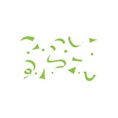 Obraz premium green confetti party illustration