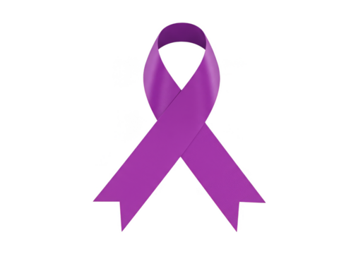 Illustration of Purple Awareness Ribbon a Symbol of Hope and Support