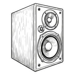 Illustration of Speaker Audio Sound System Music Loudspeaker on White