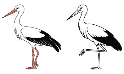 stork with baby