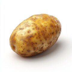 Fresh Raw Potato with Rustic Skin Texture Ideal for Cooking, Baking, and Healthy Recipes on Bright Background