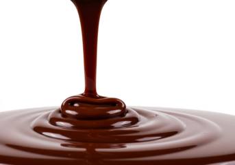 Illustration of Delicious Dark Chocolate Pouring Over Sweet Background