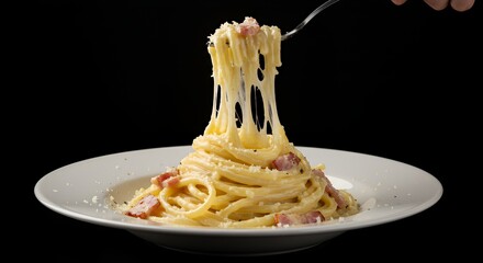 Delicious Creamy Spaghetti Carbonara, A Classic Italian Dish