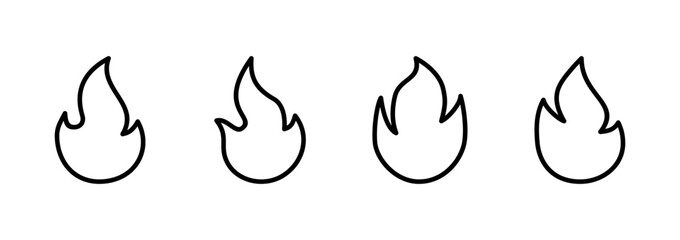 Fire icon logo design. fire sign and symbol