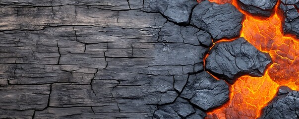 Glowing magma textures fire contrast concept, Lava Wood fiery lava meets rugged wood in this striking blend of natural textures, Perfect for designs needing a combination of heat and rustic charm.