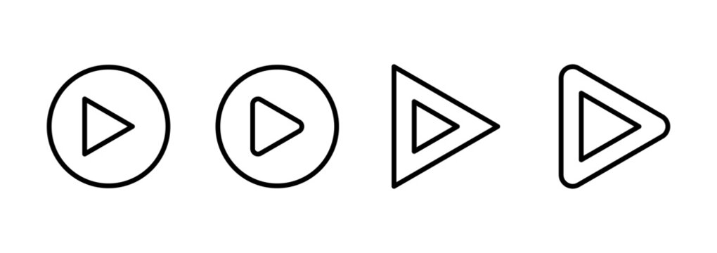 Play icon logo design. Play button sign and symbol