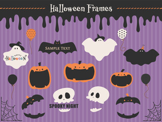 テキストフレームとして使えるハロウィンイラストセット